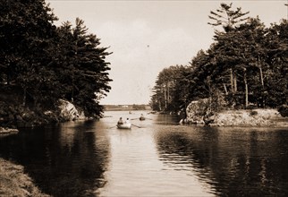 Picnic Rocks, Kennebunk River, Maine, Rivers, United States, Maine, Kennebunk River, 1900