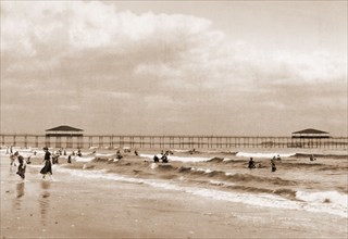 The Beach at Old Orchard, Maine, Beaches, United States, Maine, Old Orchard Beach, 1900