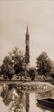 Tower from the lake, Water Works Park, Detroit, Parks, Water towers, Waterworks, United States,