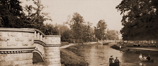 Grand Canal, Belle Isle Park, Detroit, Canals, Parks, United States, Michigan, Detroit, 1900