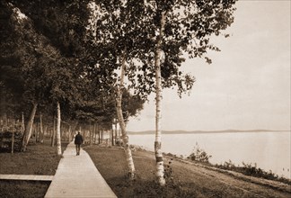 The Walk at We-Que-Ton-Sing, Michigan, Waterfronts, United States, Michigan, Wequetonsing, 1900