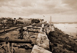 El parapeto de la Cabana, Habana, Jackson, William Henry, 1843-1942, Forts & fortifications, Cuba,