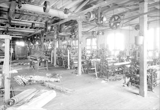 Paterson, New Jersey - Textiles. Two views of an idle petty shop. Taken in the Barnet Mills, June