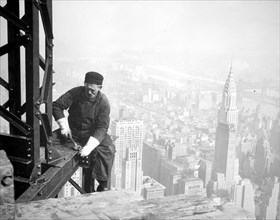 Photograph of a Workman on the Framework of the Empire State Building, 1936, Lewis Hine, 1874 -
