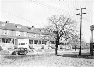 Lancaster, Pennsylvania - Housing. Stehli silk workers' houses (mill in distance) rental $20.00 to