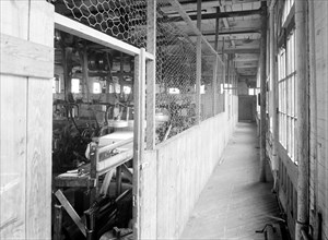 Paterson, New Jersey - Textiles. Showing the method of sub-dividing a large floor in a big mill so
