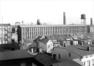 Paterson, New Jersey - Textiles. A view of part of the Barnett Silk Mill, - it has been cut up into