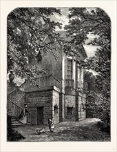 The Summer House of the Mansion, UK, England, engraving 1870s, Britain