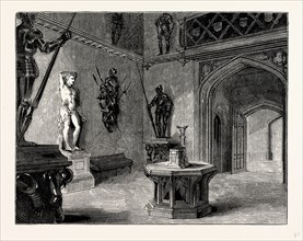 The Hall, Wilton House, UK, England, engraving 1870s, Britain
