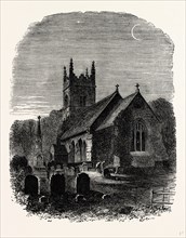 Somerleyton Church, UK, England, engraving 1870s, Britain