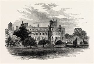 The West Front, Somerleyton, UK, England, engraving 1870s, Britain