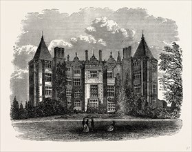 The North Front, Westwood Park, UK, England, engraving 1870s, Britain