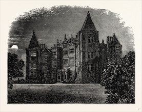 North-east View, Westwood Park, UK, England, engraving 1870s, Britain