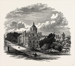 The Garden Front, Castle Howard, UK, England, engraving 1870s, Britain