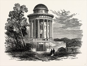 The Mausoleum, Castle Howard, UK, England, engraving 1870s, Britain