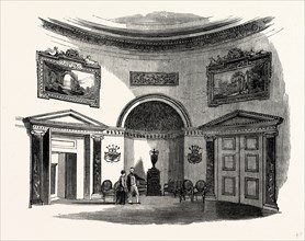 The Saloon, Kedleston Hall, UK, England, engraving 1870s, Britain