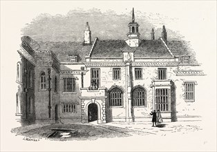 Great Hall, Charter House, London, England, engraving 19th century, Britain, UK
