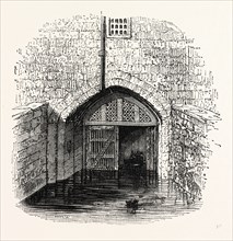 Traitor's Gate, Tower, London, England, engraving 19th century, Britain, UK