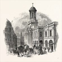 Late Royal Exchange, London, England, engraving 19th century, Britain, UK