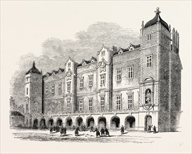 Grammar Mathematical Schools, London, England, engraving 19th century, Britain, UK
