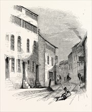 Pelham Street, Spitalfields, London, England, engraving 19th century, Britain, UK