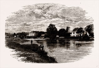 HALLIFORD, UK, engraving 1881 - 1884