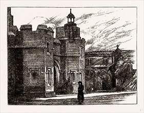 THE GATEHOUSE, WEST DRAYTON, UK, engraving 1881 - 1884