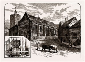 St. Margaret's, Uxbridge, UK, engraving 1881 - 1884