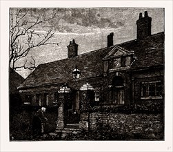 ALMSHOUSES; FRIERN BARNET, UK, engraving 1881 - 1884