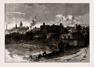 COLNEY HATCH, UK, engraving 1881 - 1884