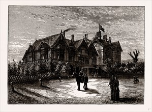 ROYAL FOREST HOTEL, CHINGFORD, UK, engraving 1881 - 1884