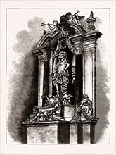 MONUMENT TO SIR J. CHILD, WANSTEAD CHURCH, UK, engraving 1881 - 1884