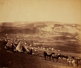 Cavalry camp near Balaklava, Crimean War, 1853-1856, Roger Fenton historic war campaign photo
