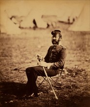 Major Butler, 28th Regiment, Crimean War, 1853-1856, Roger Fenton historic war campaign photo