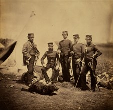Officers of the 57th Regiment, Crimean War, 1853-1856, Roger Fenton historic war campaign photo