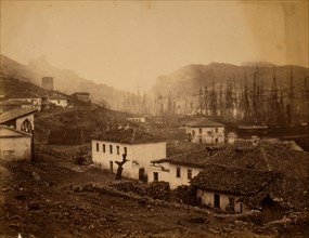 Balaclava looking seawards, the Commandant's house in the foreground, Crimean War, 1853-1856, Roger