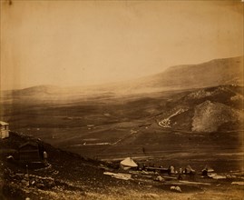 View of the lines of Balaclava from Guard's Hill; Canrobert's Hill in the distance, Crimean War,
