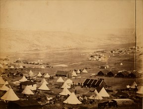 Cavalry camp, looking towards Kadikoi, Crimean War, 1853-1856, Roger Fenton historic war campaign