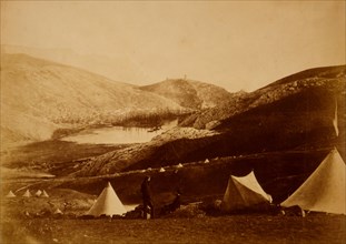 View of Balaklava, from camp of Fusilier Guards, Crimean War, 1853-1856, Roger Fenton historic war