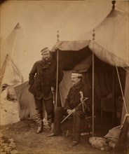 Lieutenant General Sir John Campbell & Captain Hume, his aide-de-camp, the general sitting, Crimean