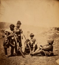 Men of the 77th Regiment in winter costume, Crimean War, 1853-1856, Roger Fenton historic war