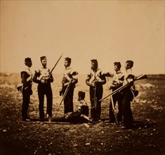 Men of the 68th Regiment in ordinary dress, Crimean War, 1853-1856, Roger Fenton historic war