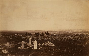 Cemetery on Cathcart's Hill - officers on the look-out, Crimean War, 1853-1856, Roger Fenton