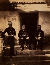 Brigadier General Lockyer & two of his staff, Crimean War, 1853-1856, Roger Fenton historic war