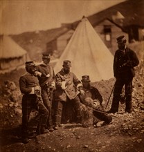 Officers of the 71st Highlanders, Crimean War, 1853-1856, Roger Fenton historic war campaign photo