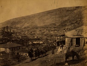 The town of Balaklava, Crimean War, 1853-1856, Roger Fenton historic war campaign photo
