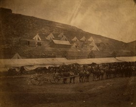Field train, horse artillery, Crimean War, 1853-1856, Roger Fenton historic war campaign photo