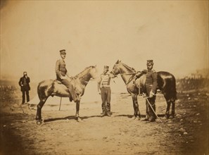 Two officers of the 47th Regiment, Crimean War, 1853-1856, Roger Fenton historic war campaign photo