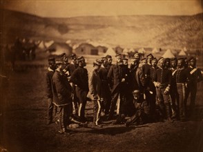 Colonel Doherty, officers & men of the 13th Light Dragoons, Crimean War, 1853-1856, Roger Fenton