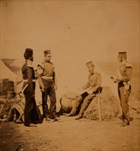 Captain Walker, 30th Regiment, reading general orders, Crimean War, 1853-1856, Roger Fenton